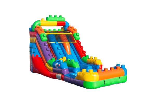 15 Ft Mega Blocks Water Slide  2 lines